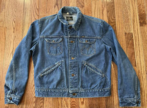 Vintage 60s Maverick Blue Bell by Wrangler trucker jean jacket Made USA, sz 44 海外 即決