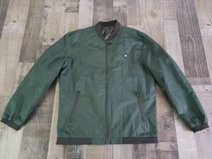 Shein Ok Mens Windbreaker Jacket Forest Green Bomber Large Nwot 海外 即決