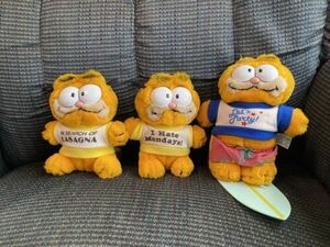 Vintage Garfield Plush United Feature Syndicate Lot Of 3 Vintage Garfield 1970s 海外 即決