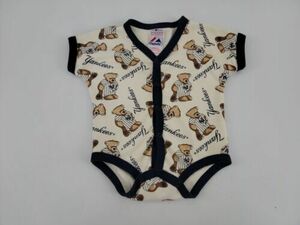 N.Y. Yankees Teddy Bear Print Creeper Snap Crotch- Infant & Toddler Sizes 3-6 M 海外 即決