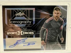 Lionel Messi Scenography FOP 1/4 Auto - 2024 Leaf Sports Heroes #S-LM1 海外 即決