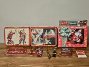 Coca Cola Collectibles Lot Trading Card Sets, Key Chains, Matches, Etc. 海外 即決