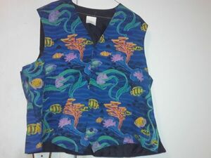 THE LIVING SEAS CORAL REEF EPCOT RARE VINTAGE CAST MEMBER VEST UNIFORM DISNEY 海外 即決