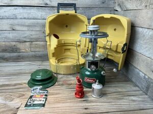 Vintage Coleman 1978 Model 220J Lantern Yellow Case Nice AS-IS Untested Many Acc 海外 即決