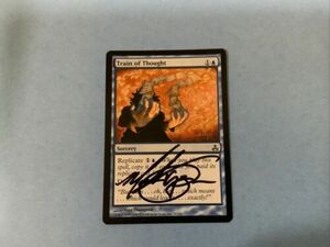 MTG Magic Train of Thought Signed Sketched Artist Proof Guildpact GPT Thompson 海外 即決