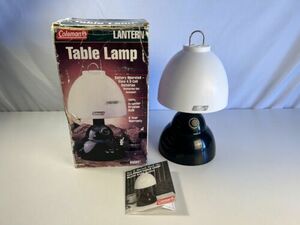 Coleman Table Lamp 5370D190 Green And White Battery Operated with Box 海外 即決