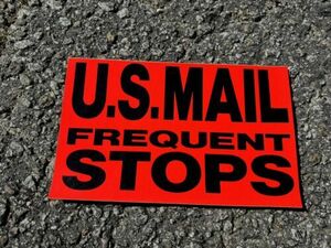 Vintage U.S. Mail Frequent Stops Magnet USPS Postal Carrier Car Truck Van Orange 海外 即決