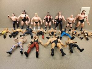 WCW Wrestling Vintage Toy Biz Figure Lot (19) DDP. Nash,Hall,Sandman, Giant Etc. 海外 即決