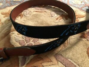 NEW Men's Smathers & Branson Carolina Panthers NFL Needlepoint Belt Size 42 海外 即決