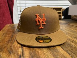 New York Mets 50th Anniversary Toasted Brown New Era Fitted 7 7/8 Gray Suede UV 海外 即決