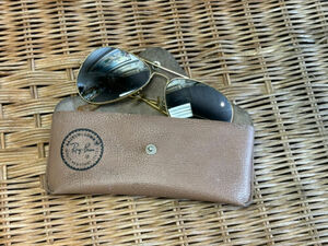 Vintage B&L Ray Ban Bausch & Lomb Gray DGM Mirror Gold 58mm 14 Aviator Rare HTF 海外 即決