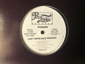 RARE NM Passion Don’t Bring Back Memories PRL D 520 Promo 12" バイナル Record Album 海外 即決