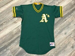 Vintage 80's Rawlings Oakland Athletics A’s MLB Team Jersey Men's 40 USA 海外 即決