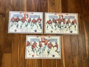 1977 Pizza Hut Denver Broncos Place Mat Set of 3 AFC Champs W/78 Schedule-EUC! 海外 即決