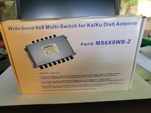 ZINWELL MS6X8WB-Z WideBand 6x8 MultiSwitch Ka/Ku OLD WB68 DIRECTV UP TO 8 RECEIV 海外 即決