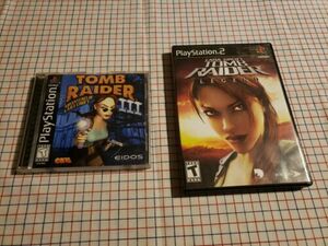 Tomb Raider legend ps2 Plus Ps1 TR 3 LOT CIB 海外 即決