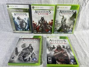 Assassin's Creed Game Lot of 5 One Through Brotherhood (Microsoft Xbox 360) CIB 海外 即決