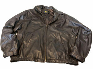 REED EST. 1950 Leather Brown Bomber Jacket USA 海外 即決