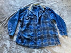 Van Heusen Denim Classics Light Weight Mens Jacket Large Soft Denim Comfort 海外 即決