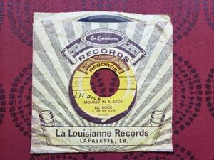 Lil' Buck ファンク Soul 45 Record La Louisianne Monkey Sack Cat Scream Music Signed 海外 即決