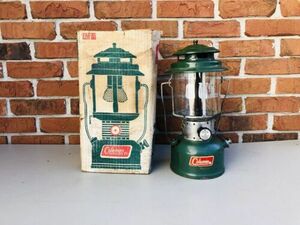 Vintage Coleman 220F Lantern Green Double Mantle Original Box 海外 即決