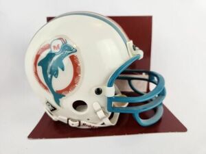 NEW Vintage Riddell Miami Dolphins Mini Football Helmet Autographs Display W/box 海外 即決