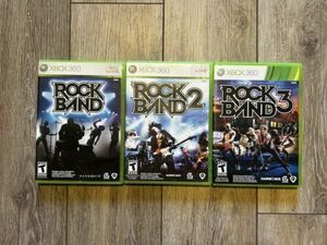 Microsoft Xbox 360 Rock Band 1 2 3 Games Bundle Lot Set Complete CIB Tested! 海外 即決