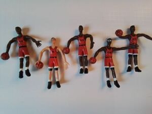 LOT Of 5 VTG 90s Chicago Bulls Bendy Figures, Pippen Armstrong Paxson Grant King 海外 即決