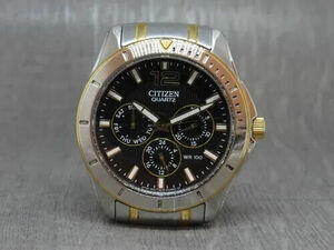 Citizen Men's Stainless Steel Chronograph Dial 100m Quartz Watch 海外 即決