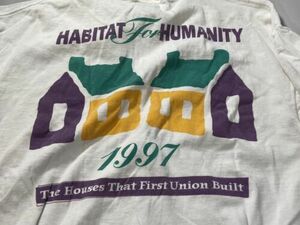 First Union Bank 1997 T Shirt Habitat for Humanity Vintage Old Plus XL Big Delta 海外 即決