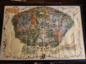 Disneyland Park Vintage Map 1999 28 X 40 海外 即決