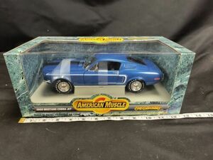 1968 Mustang Cobra Jet Diecast 1:18 ERTL American Muscle Blue L18SF 海外 即決