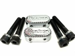 CHROME DIAMOND CUT LOWER FORK PINCH BOLT CAPS 2022-2024 SUZUKI HAYABUSA 海外 即決