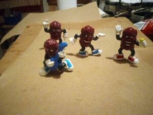 Vintage 1987 Calras Applause California Raisins Lot Of (4) 2" Mini Figurines 海外 即決