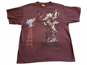 Vintage 1995 Pinky And The Brain “The Thinker” T Shirt Xl Warner Bros Maroon 海外 即決