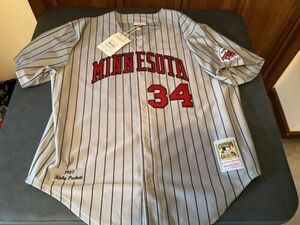 Authentic Vintage Mitchell & Ness Kirby Puckett Jersey Sz 52, Brand New With Tag 海外 即決