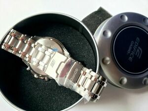 Casio Edifice EF538D Chronograph Tachometer Sport Watch ,silver/Blue.new 海外 即決