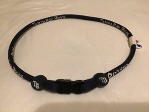 TAMPA BAY RAYS Phiten Necklace - NAVY BLUE 17” - LOOSE SNAP - NEW 海外 即決