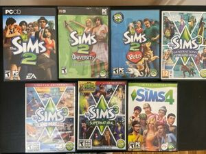 EA THE SIMS 2+SIMS 3+SIMS 4 BUNDLE LOT PC *READ DESCRIPTION 海外 即決