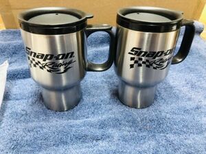 Vintage Snap-On Tools Racing Stainless Steel Mugs. New Old Stock. 6” 海外 即決