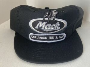 Vintage Mack COLUMBUS Truck & Equipment Mesh Snapback Trucker Hat Cap USA Rare 海外 即決