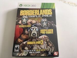 Borderlands Triple Pack (Microsoft Xbox 360, 2015) Brand New Factory Sealed 海外 即決