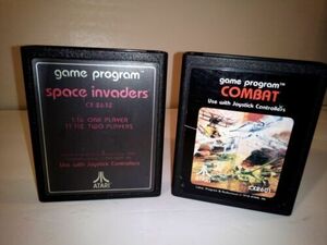 Combat And Space Invaders 2 Atari 2600 Game Cartridge read untested 海外 即決