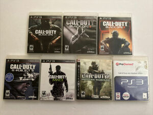 Ps3 COD Black Ops 1,2,3,Ghost, Modern Warfare 2,3 ,4 And Adv Warfare Lot Of 8 海外 即決