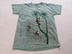 JEM Sportswear Vintage Tree Frog T Shirt Green Size M Single Stitch 海外 即決