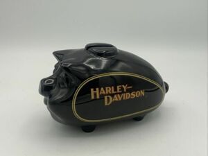 Vintage Harley Davidson Hog Black Pig Gas Tank Ceramic Piggy Bank 6.5"x 3.5"x4" 海外 即決