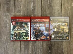 Uncharted 1, 2, 3 Trilogy PS3 (Sony PlayStation 3) Bundle Lot CIB 海外 即決