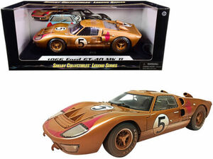 1966 Ford GT-40 MK II #5 Gold After Race (Dirty Version) 1/18 Diecast Model Car 海外 即決