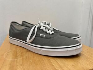 Mens バンズ Authentic グレー Low Top Lace-Up CASUAL Unisex Skateboard Shoe 32cm(US14) 海外 即決