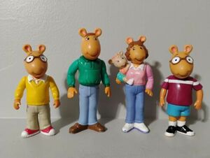 Vintage 1996 PBS Kids Marc Brown Arthur Cartoon Doll Action Figures Lot 海外 即決